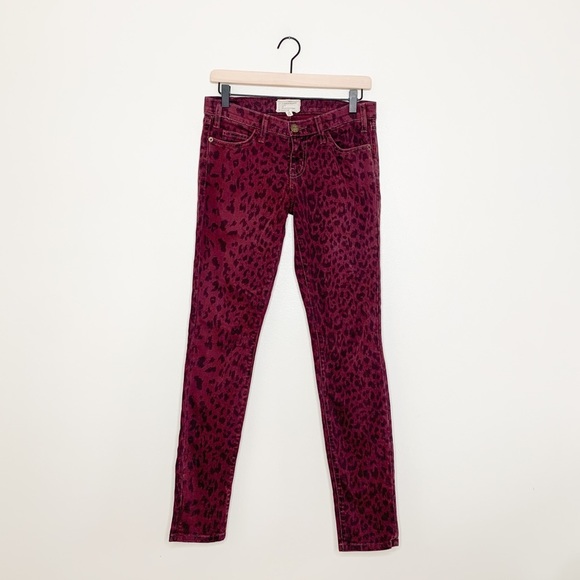 Current/Elliott Denim - Current Elliott The Ankle Skinny Fig Leopard Animal Print Jeans 26
